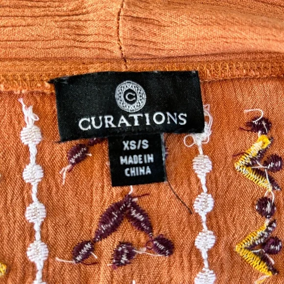 Orange Floral Women's Kimono Jacket - Picture 2 of 8